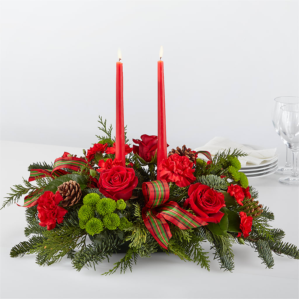 By the Candlelight Centerpiece – Panda Flowers Canada Inc, Calgary AB
