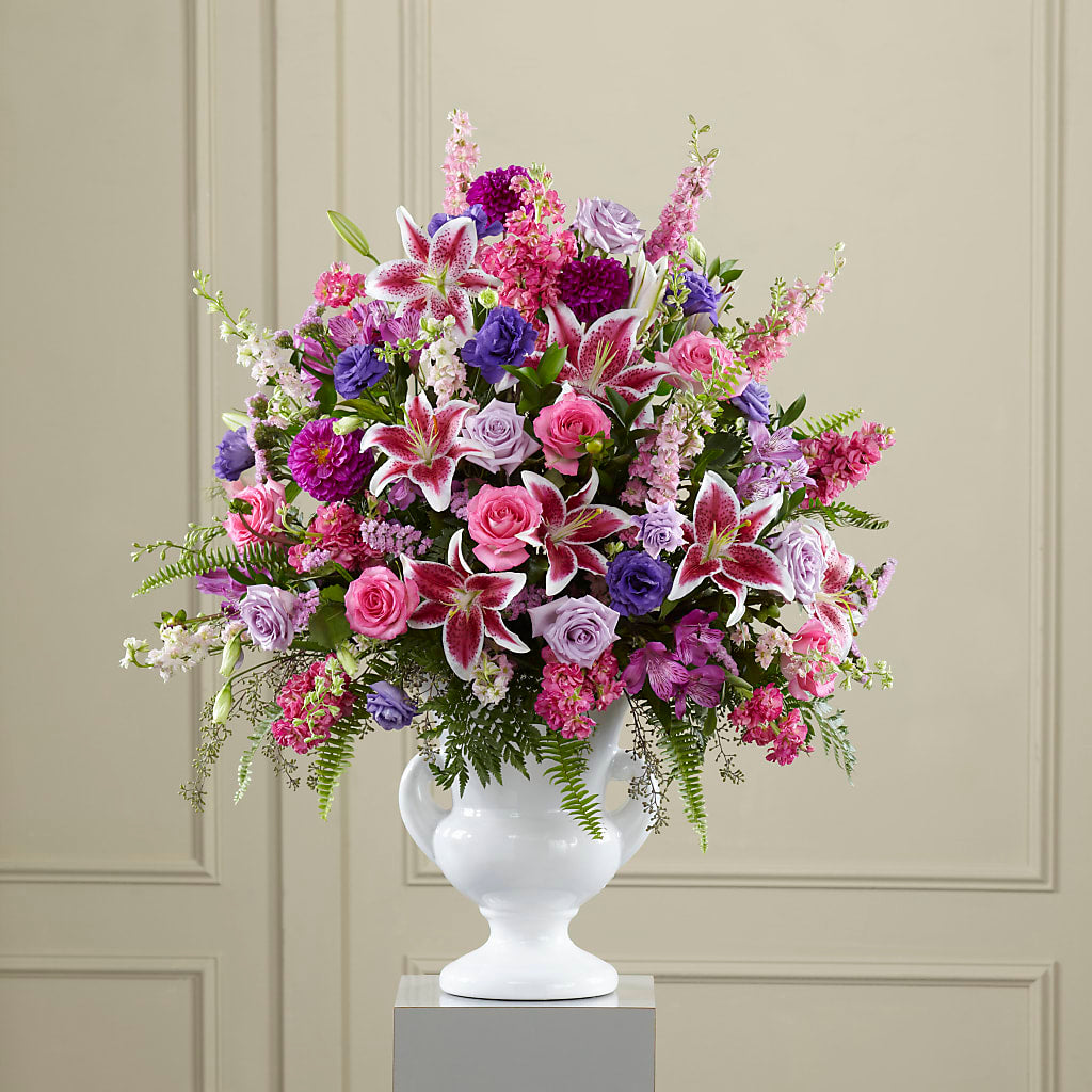 Peaceful Tribute Arrangement – Panda Flowers Canada Inc, Calgary AB