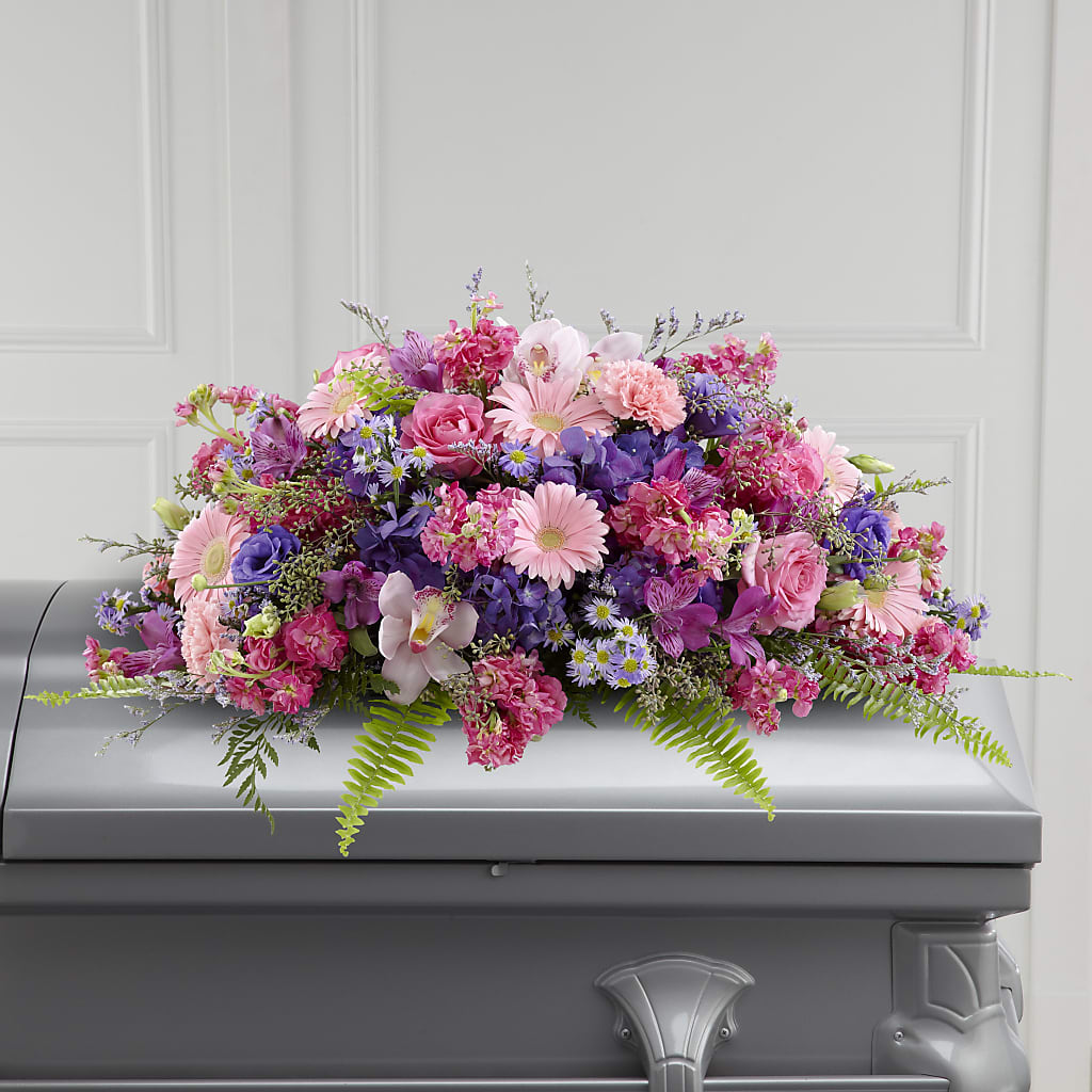 Glorious Garden Casket Spray – Panda Flowers Canada Inc, Calgary AB