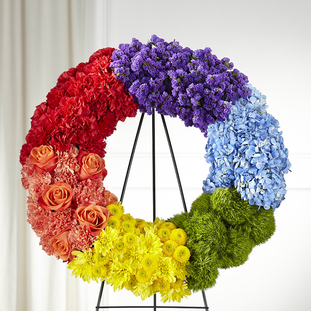 Circle of Love Wreath – Panda Flowers Canada Inc, Calgary AB
