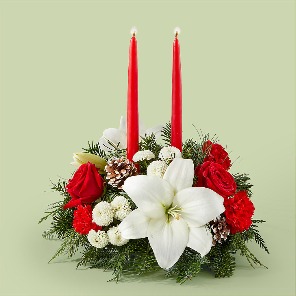 Seasonal Festivities Centerpiece – Panda Flowers Canada Inc, Calgary AB