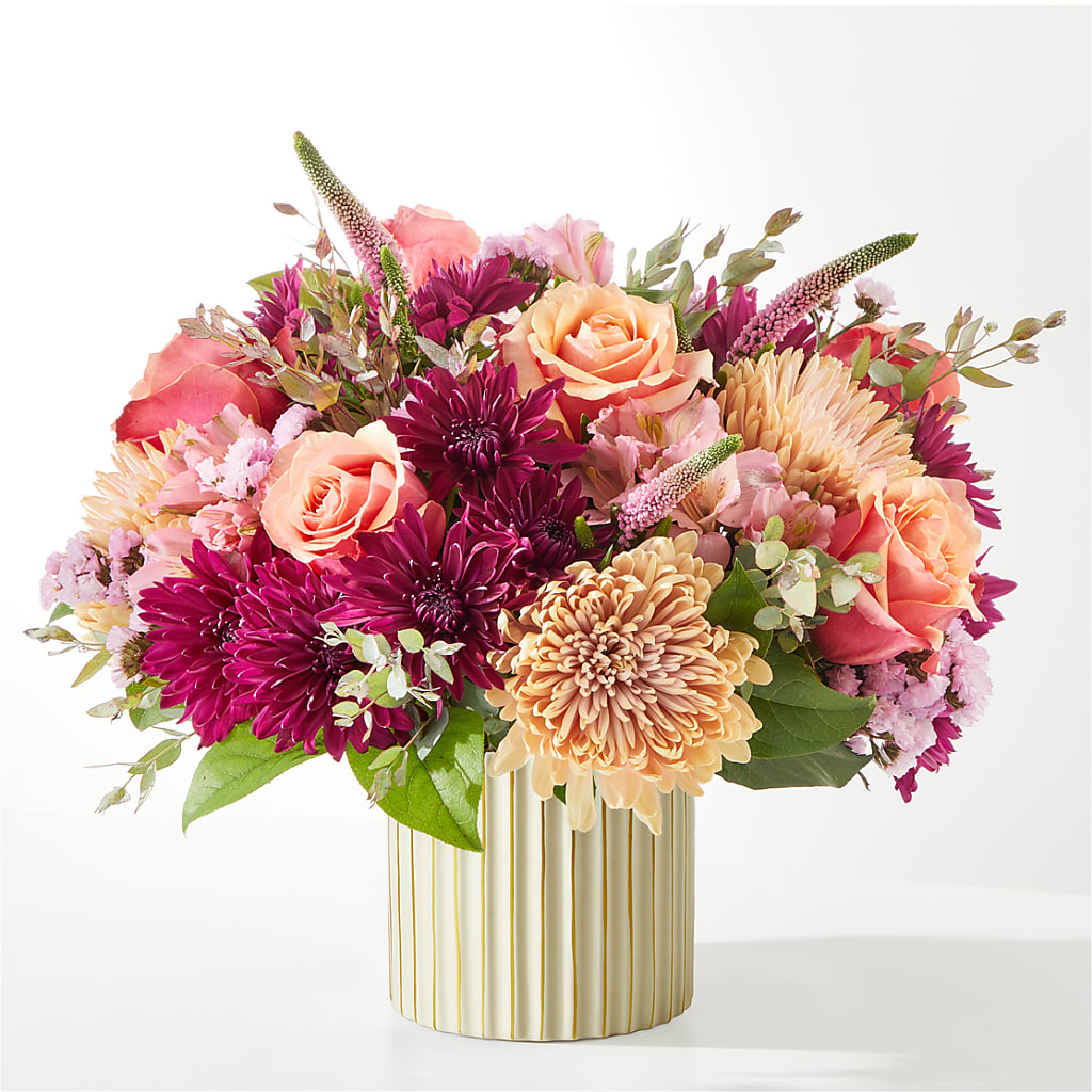 Berry Cobbler Bouquet with Ivory Vase – Panda Flowers Canada Inc, Calgary AB