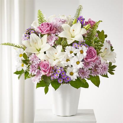 Cesta de mesa con pensamientos cálidos