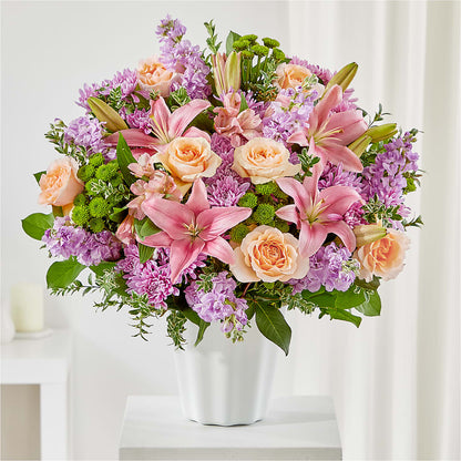 Cesta de mesa con abrazo de apoyo