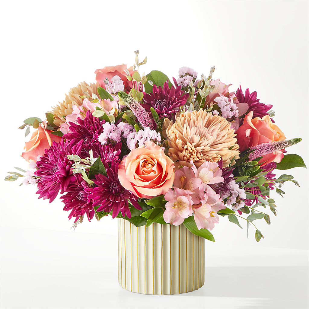 Berry Cobbler Bouquet with Ivory Vase –  Panda Flowers Canada Inc, Calgary AB