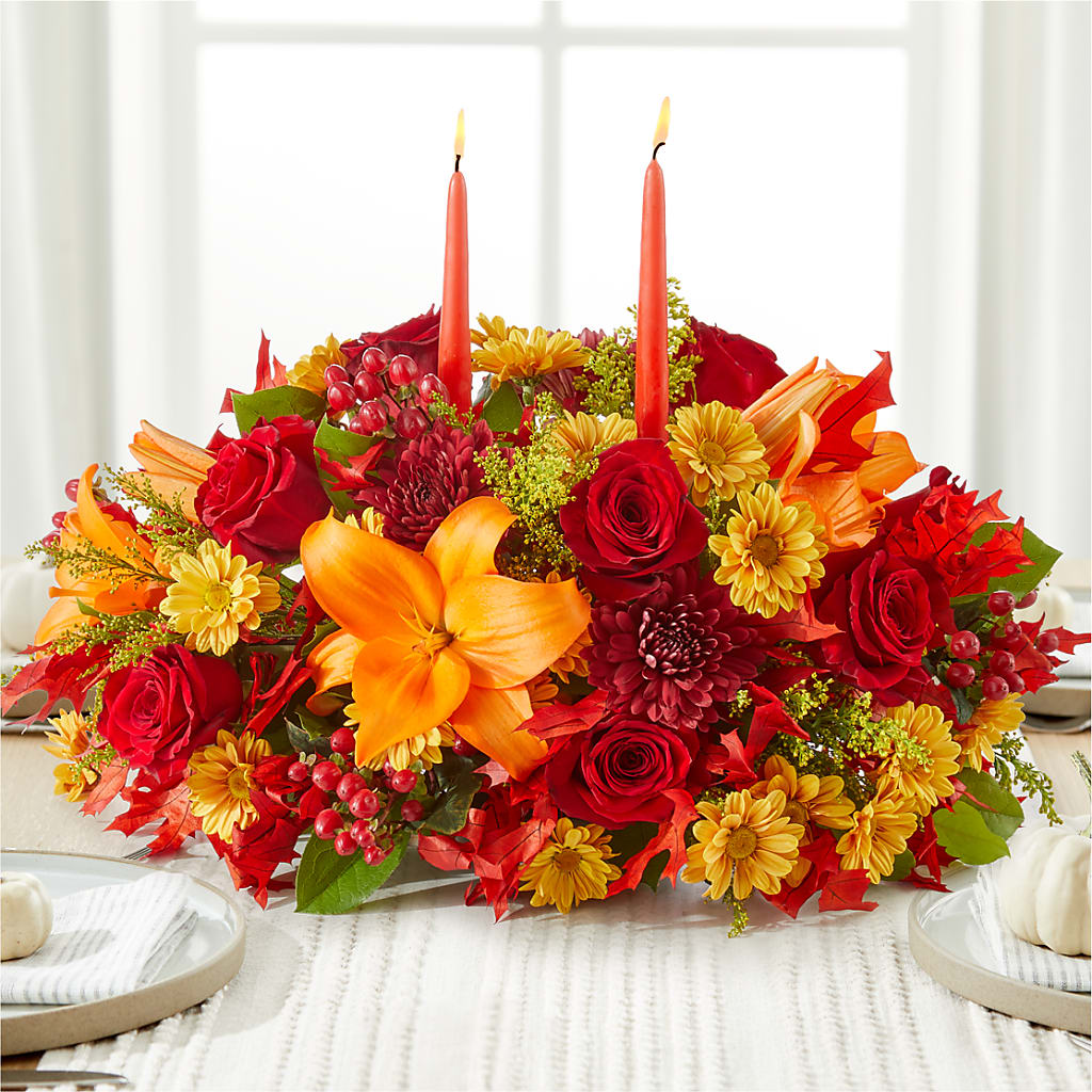 Autumn's Embrace Centerpiece –  Panda Flowers Canada Inc, Calgary AB